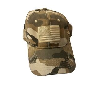 Academy Sports Outdoors Camo Baseball Cap American Flag Patch Adjustable Hat